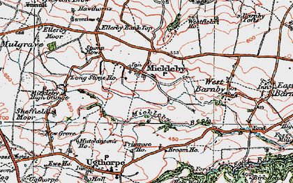 Old map of Mickleby in 1925