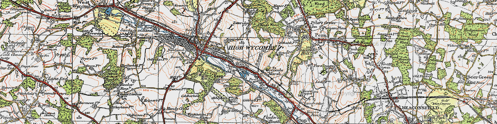 Old map of Micklefield in 1919