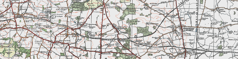 Old map of Micklefield in 1925