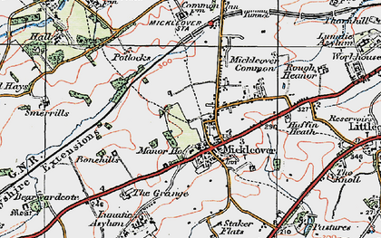 Old map of Mickleover in 1921