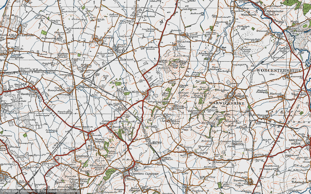 Old Map of Mickleton, 1919 in 1919