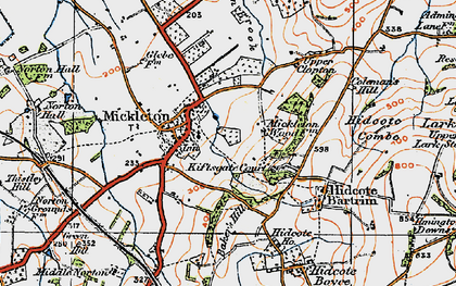 Old map of Mickleton in 1919
