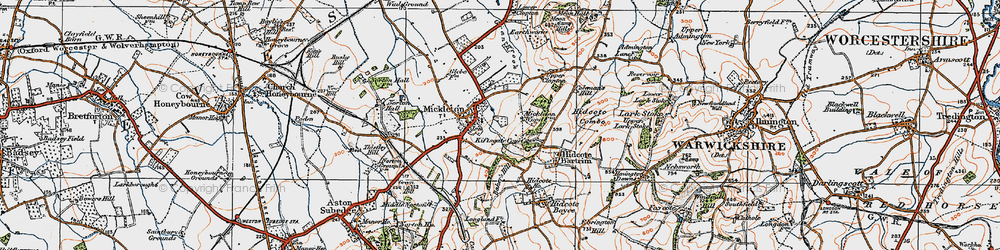 Old map of Mickleton in 1919
