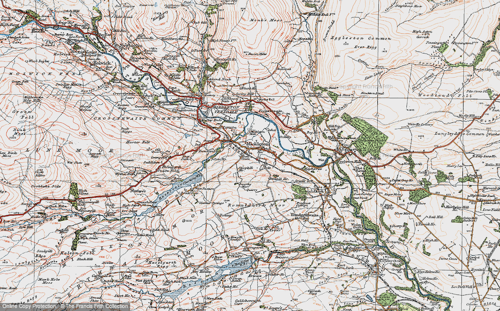 Old Map of Mickleton, 1925 in 1925