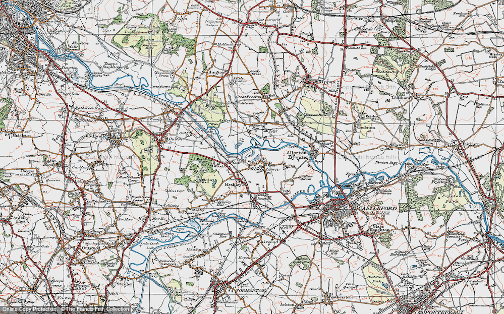 Old Map of Mickletown, 1925 in 1925