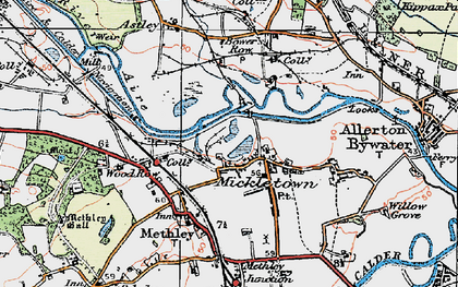 Old map of Mickletown in 1925