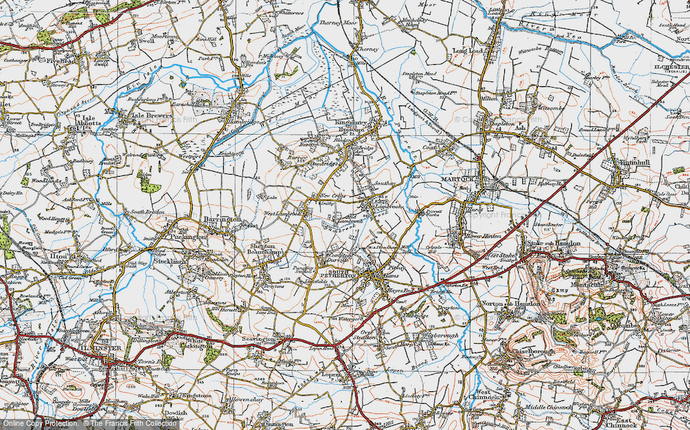 Old Map of Mid Lambrook, 1919 in 1919