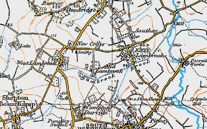 Old map of Mid Lambrook in 1919