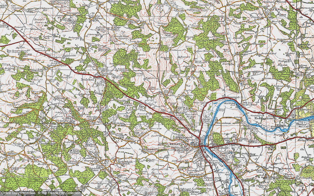 Old Map of Middle Assendon, 1919 in 1919