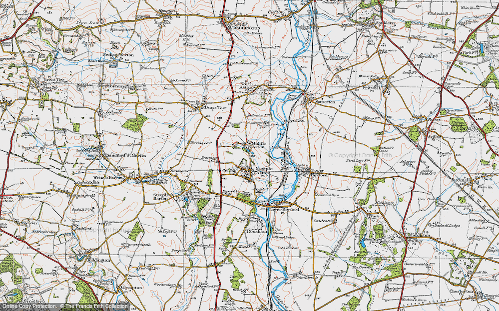 Old Map of Middle Aston, 1919 in 1919