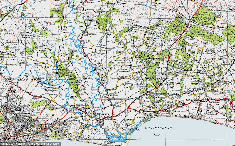 Old Map of Middle Bockhampton, 1919 in 1919