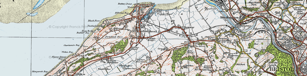 Old map of Middle Bridge in 1919