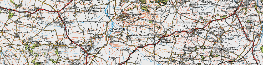 Old map of Middle Chinnock in 1919