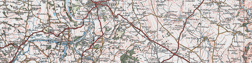 Old map of Apesford in 1923