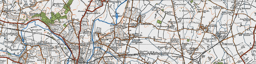 Old map of Middle Littleton in 1919