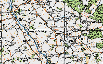 Old map of Middle Maes-coed in 1919