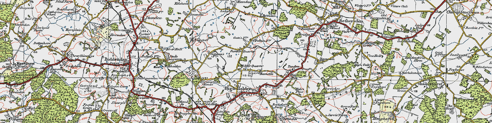 Old map of Middle Quarter in 1921
