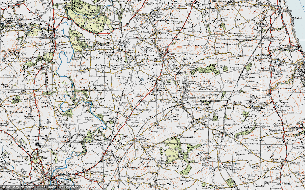 Old Map of Middle Rainton, 1925 in 1925