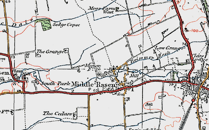 Old map of Middle Rasen in 1923