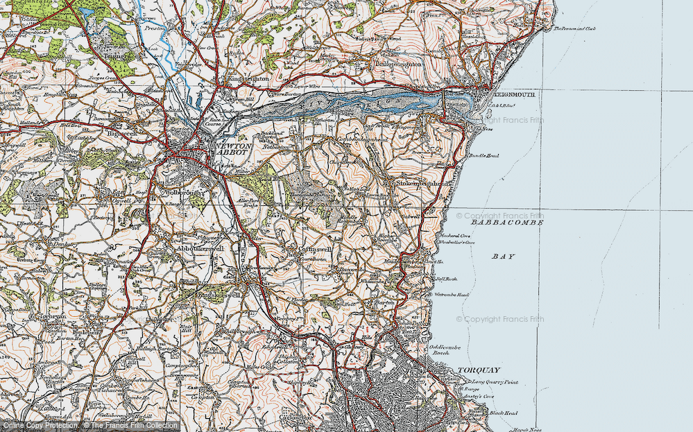 Old Map of Middle Rocombe, 1919 in 1919