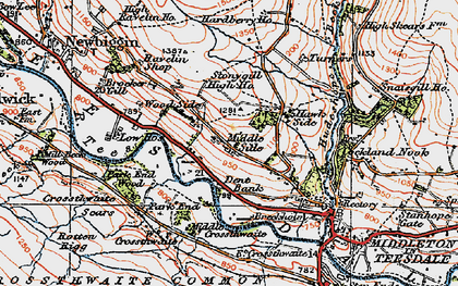 Old map of Middle Side in 1925