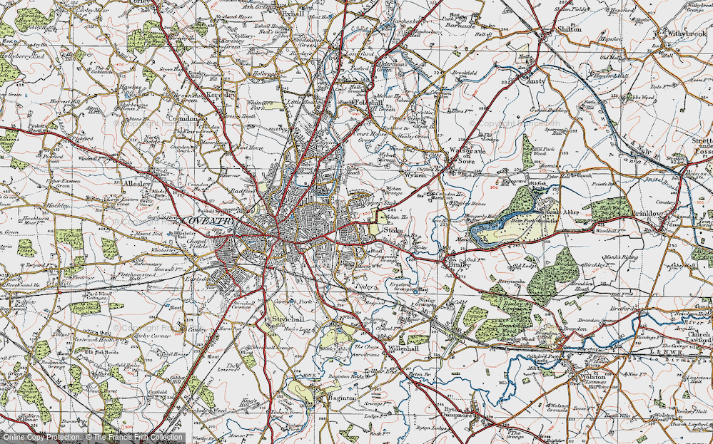 Old Map of Middle Stoke, 1920 in 1920