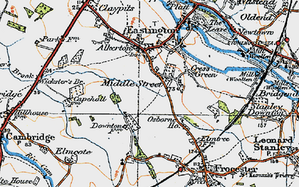 Old map of Middle Street in 1919