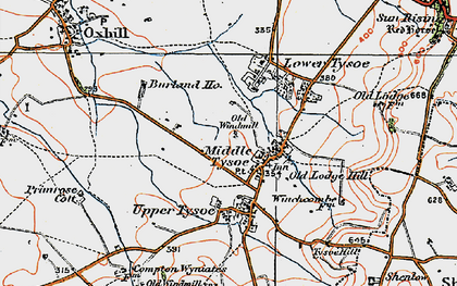 Old map of Middle Tysoe in 1919