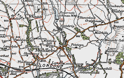 Old map of Axletreewell in 1925