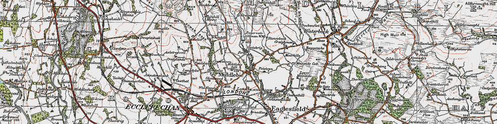 Old map of Middlebie in 1925