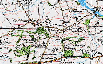 Old map of Bramble Wood in 1919