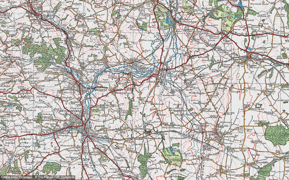 Old Map of Middlecroft, 1923 in 1923