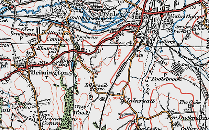 Old map of Middlecroft in 1923