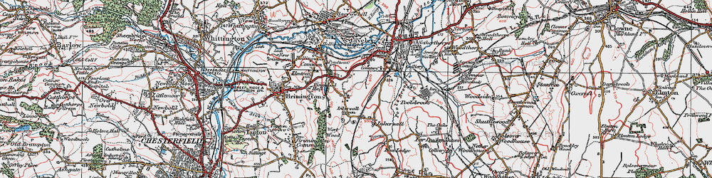 Old map of Middlecroft in 1923