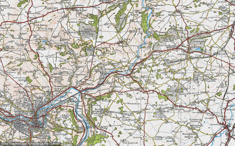 Old Map of Middlehill, 1919 in 1919