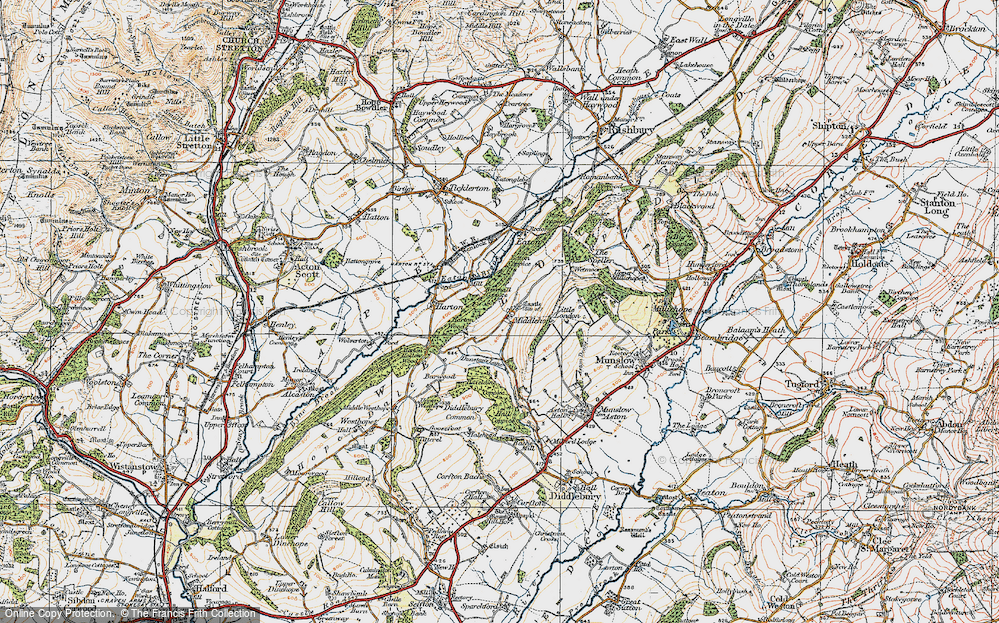 Old Map of Middlehope, 1920 in 1920