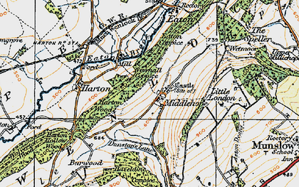 Old map of Middlehope in 1920