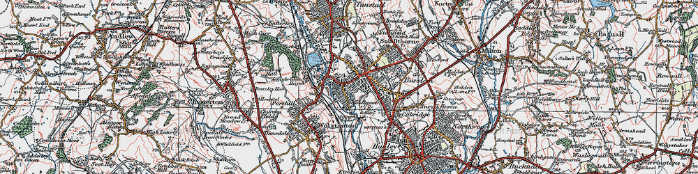 Old map of Middleport in 1921
