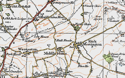 Old map of Middlestone in 1925