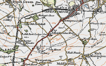 Old map of Bishop's Close in 1925