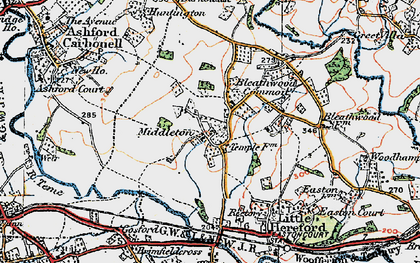 Old map of Bleathwood Common in 1920