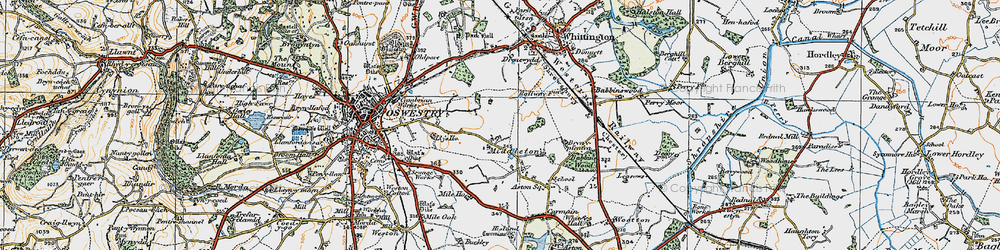 Old map of Bryn-y-plentyn in 1921