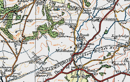 Old map of Middleton in 1921