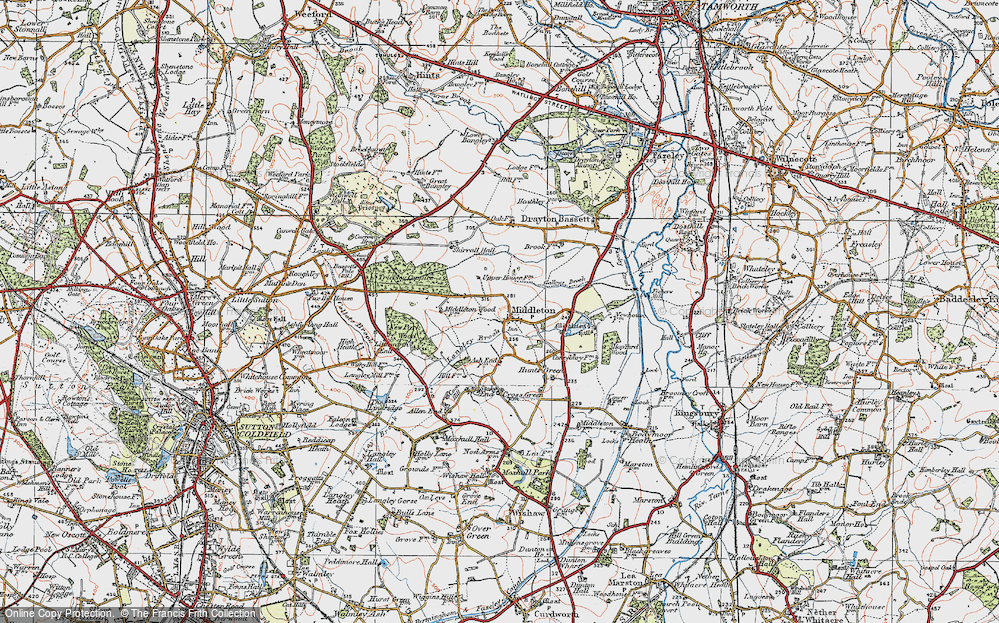 Old Map of Middleton, 1921 in 1921