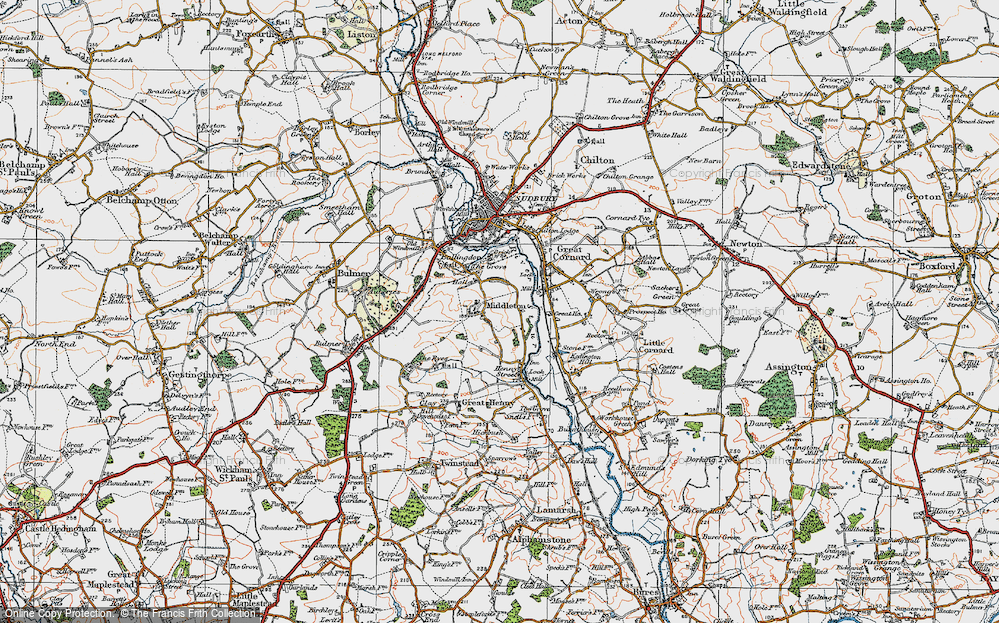 Historic Ordnance Survey Map Of Middleton 1921