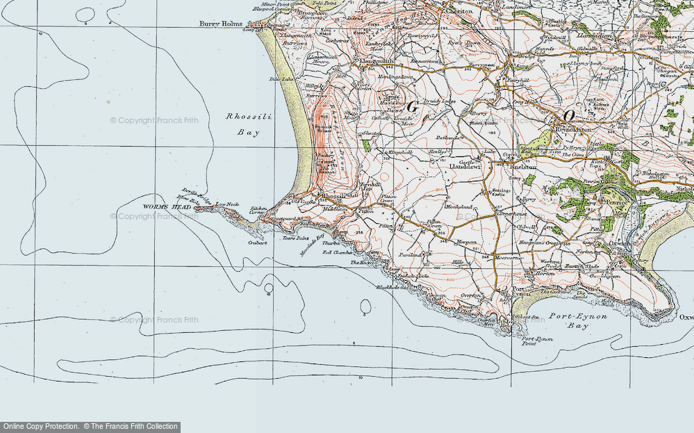 Old Map of Historic Map covering Pilton in 1923