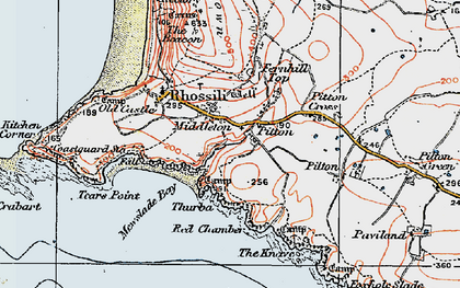 Old map of Middleton in 1923