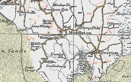 Old map of Westmoor Ho in 1924