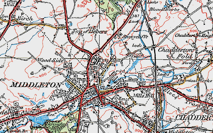Old map of Middleton in 1924