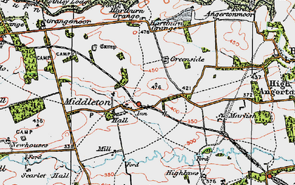 Old map of Middleton in 1925